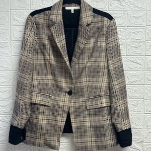 Ella moss plaid and denim blazer size large